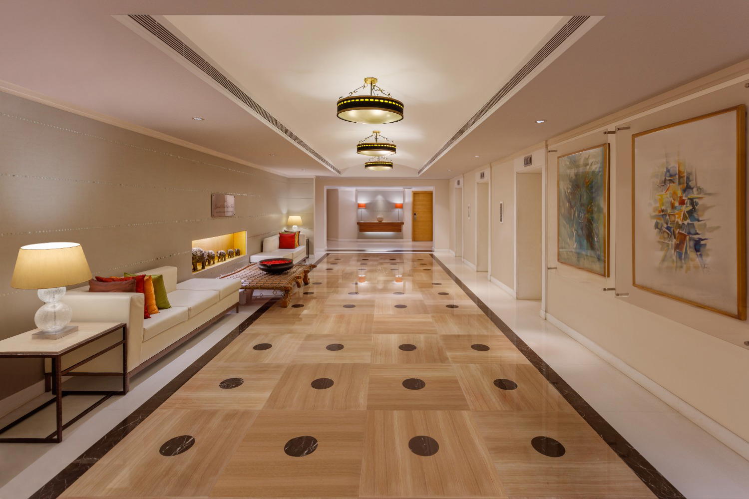 The interiors feature a calming palette. Photo: ITC Hotels