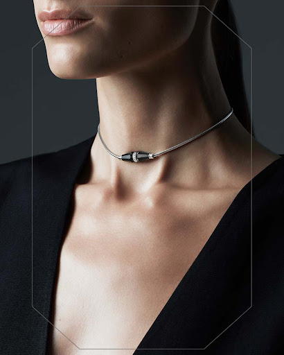 Jack de Boucheron necklace with a pendant made of Cofalit,&nbsp;an industrial byproduct of asbestos (Credit: Boucheron)