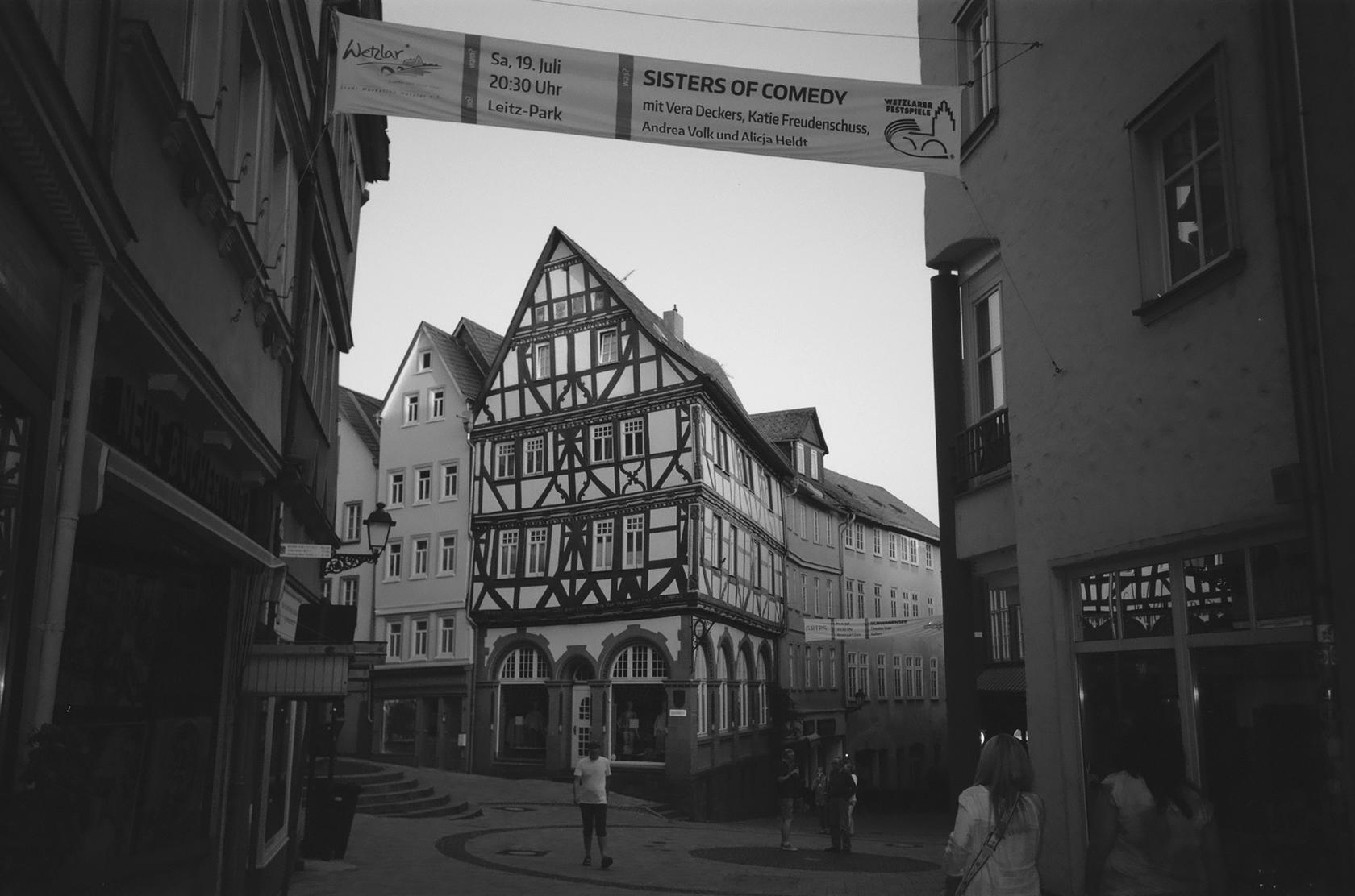 A recreation of Oskar Barnack’s iconic 1914 photograph of the Eisenmarkt in Wetzlar (Credit: Samantha Francis)
