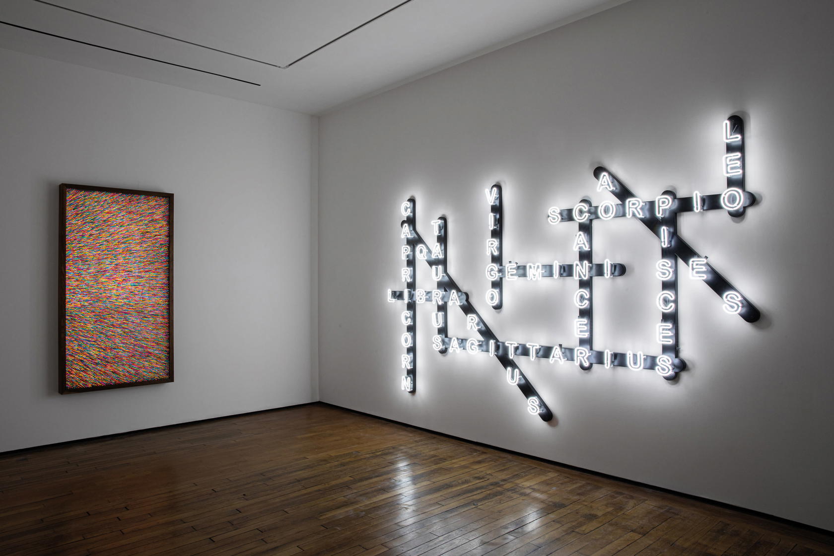 From left, ‘Lepton II’ (2022) and ‘The Milky Way’ (2022) (Credit: Iván Navarro)