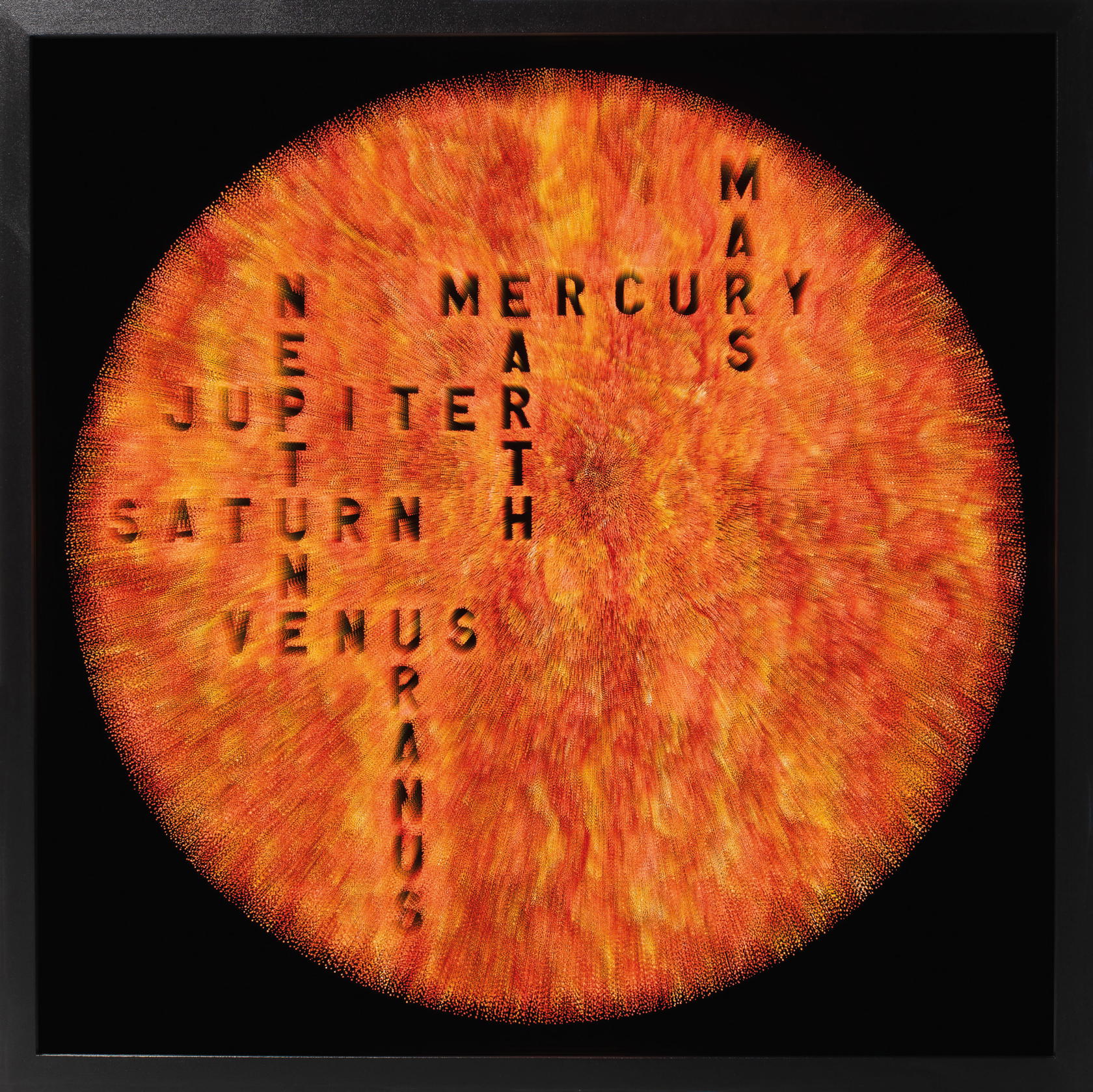 Navarro’s suggestive use of light and mirrors in ‘Solar System’ (2023) (Credit: Iván Navarro)