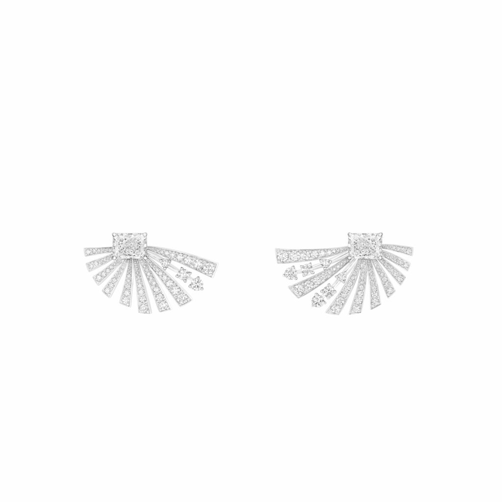 Soleil d’Or Sunrise transformable earrings in white gold and diamonds (Credit: Fred)