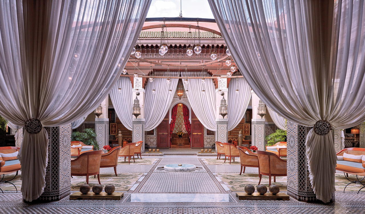 Courtyard-style lobby at Royal Mansour Marrakech (Credit: Royal Mansour)
