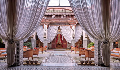 Courtyard-style lobby at Royal Mansour Marrakech (Credit: Royal Mansour)