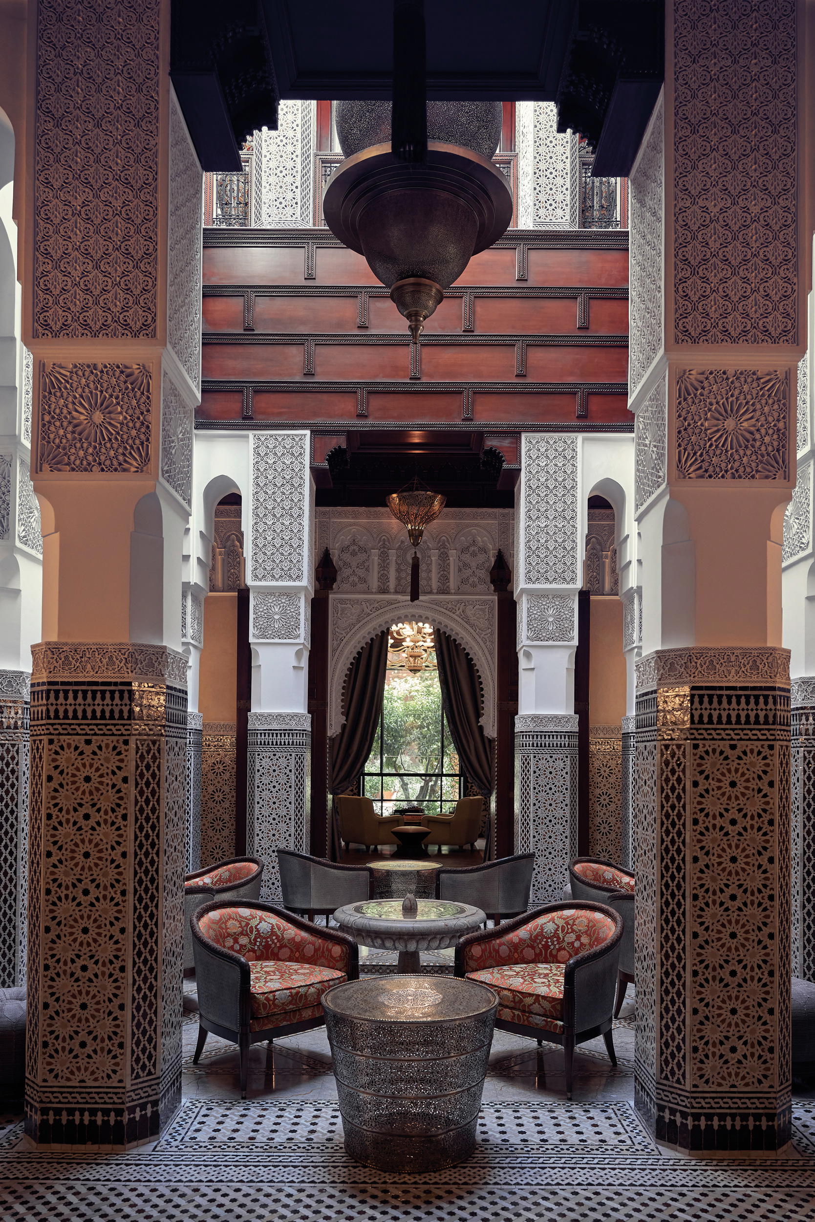 A riad bar with mosaic tilework (Credit: Royal Mansour)