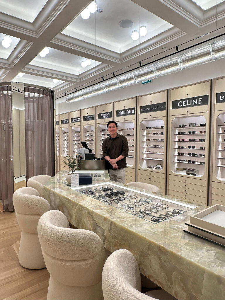 Bryan Chin, Managing Director of Jamco Optical, took over the optical store his father YK Chin founded in 1972 in 2015. Besides expanding the store at Katong Shopping Centre with sub brands, he opened a second outlet at The Fullerton Hotel Singapore this year (Credit: Bryan Chin)