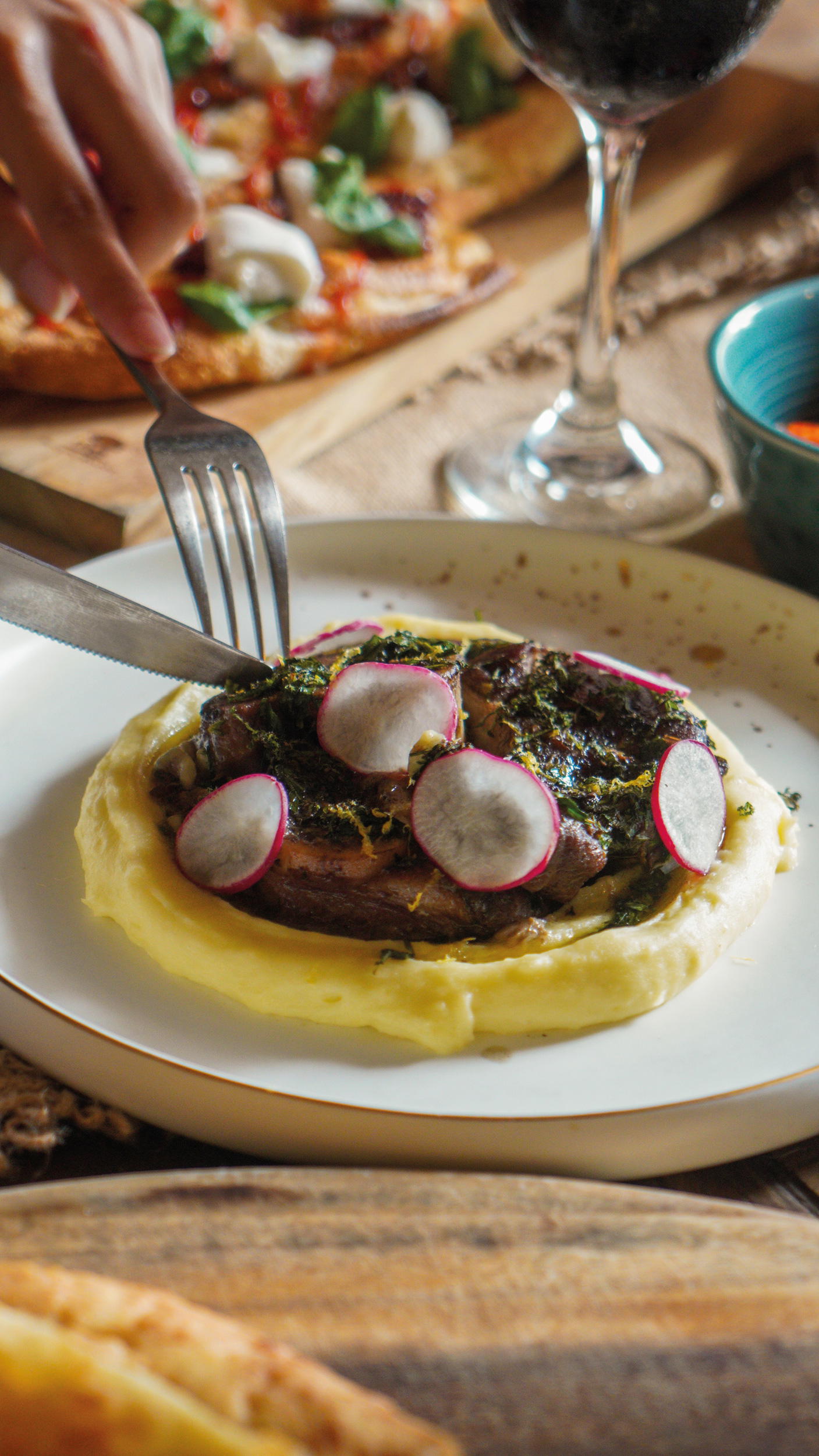 Slow Braised Osso Bucco with kaffir lime gremolata (Credit: il Giardino)