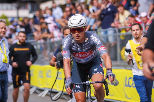Philipsen led the pack at Tour de France 2025 Stage 1 in Lille (Credit: A.S.O./Jonathan Biche)