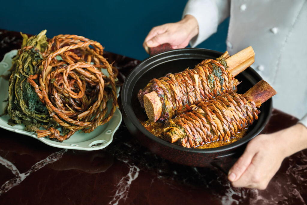 Angus Short Rib with Preserved Vegetable Wrapped in Straw Leaves (Credit: Marina Bay Sands)