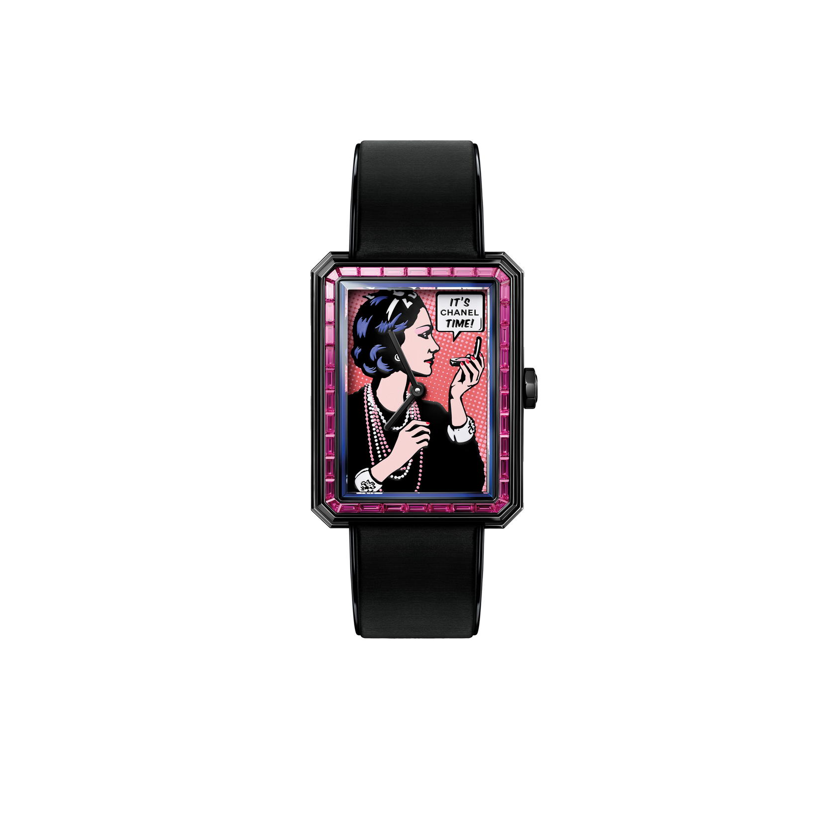 Boy·Friend “Coco Art” in steel with sapphires and grand feu enamel (Credit: Chanel)