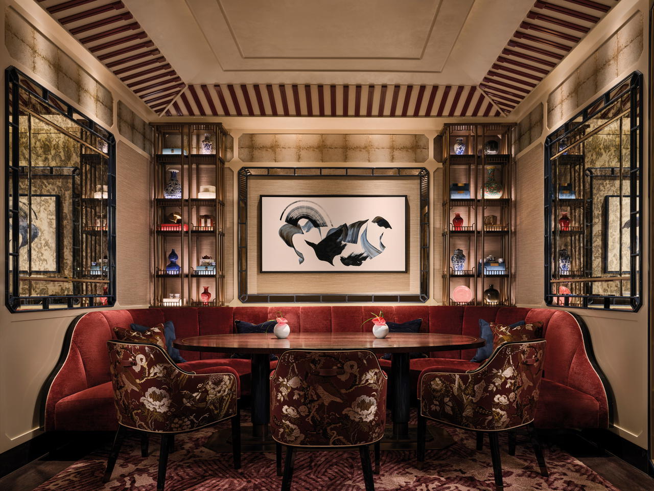 While waiting for their guests or table, diners can also enjoy tea at The Art Lounge (Credit: Marina Bay Sands)