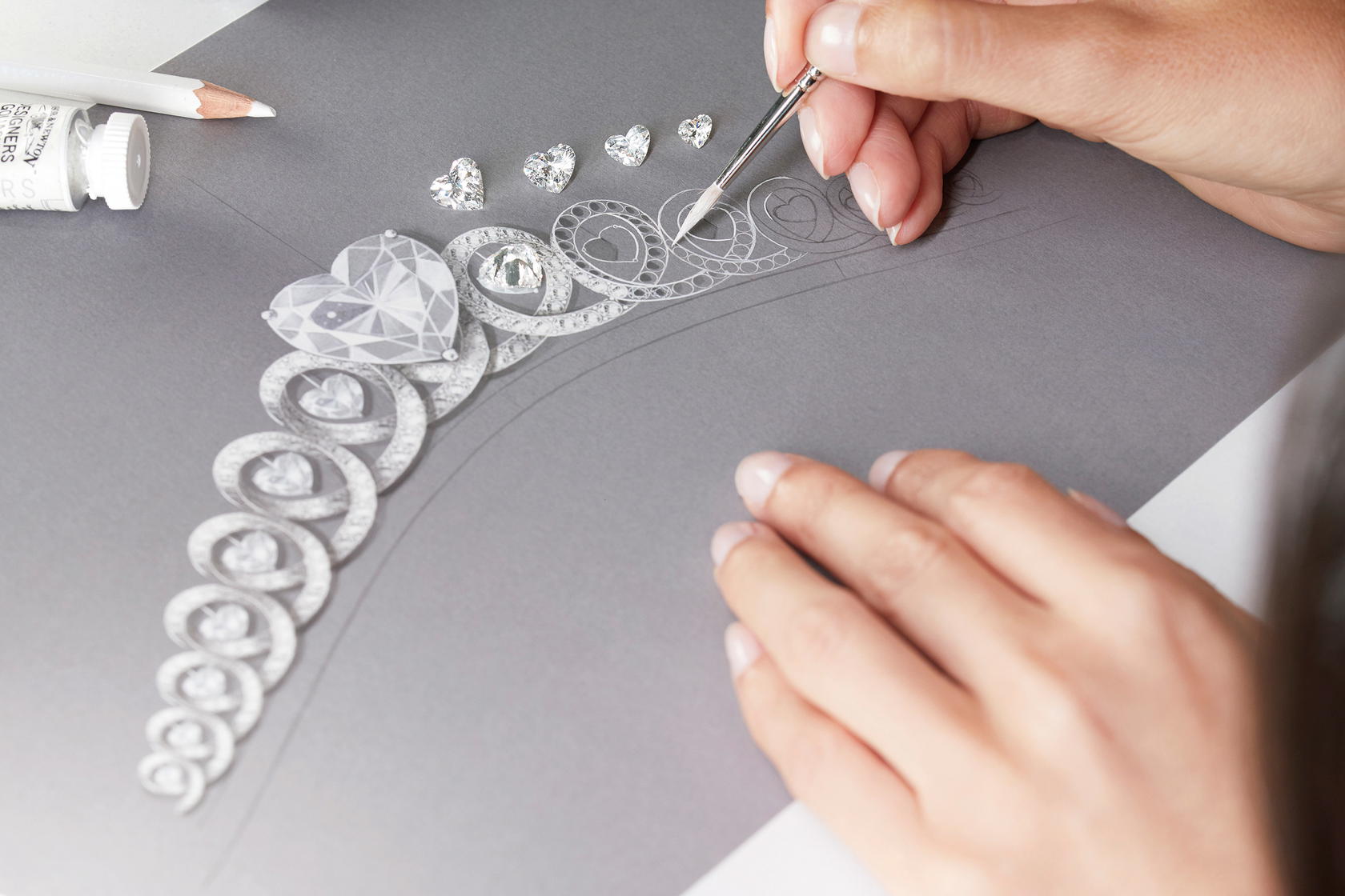 A twisting diamond ribbon and heart motif add fluidity to Graff’s sculptural tiara, drawing the eye to the breathtaking centre stone (Credit: Graff)