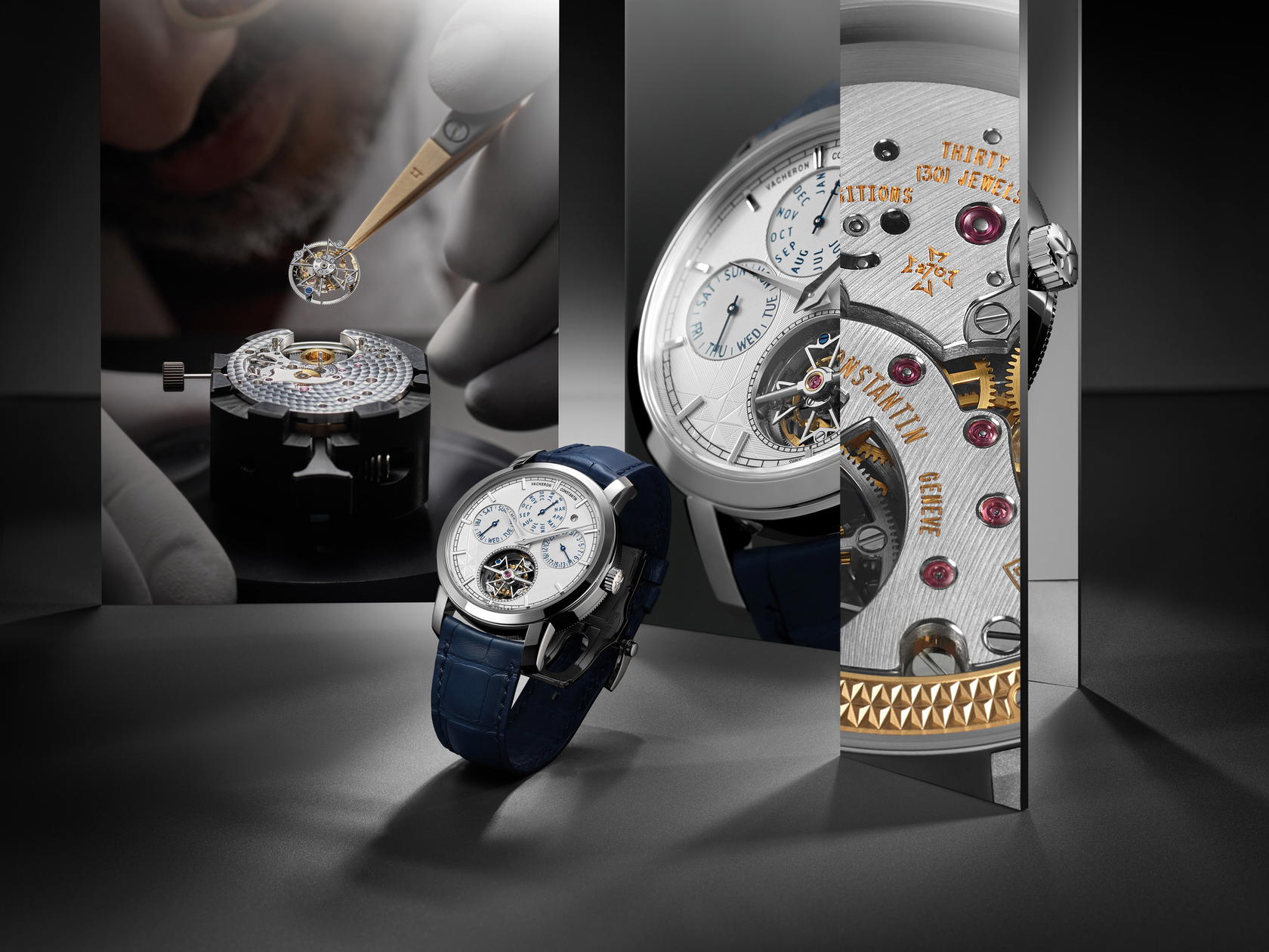 Among the new releases is the Traditionnelle Tourbillon Perpetual Calendar in platinum (Credit: Vacheron Constantin)