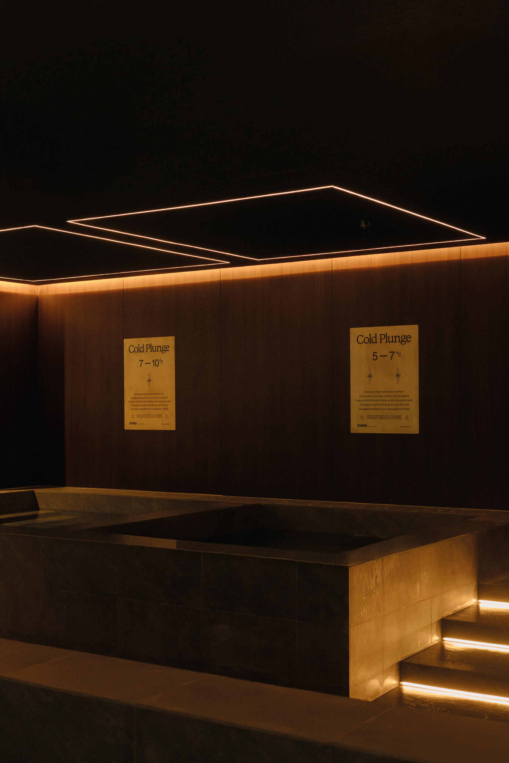 Three cold plunge pools await you at Shelter (Credit: Shelter by ReFormed)