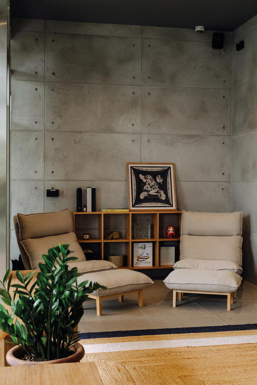 Relax at the reception lounge (Credit: Shelter by ReFormed)