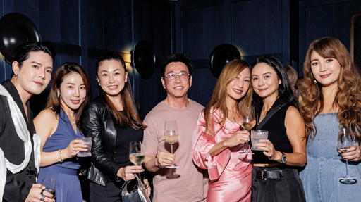 Auston Cai, Nikki Han, Jasmine Tan, Andy Goh, Tan Min-Li, Angelina Xiong, and Vivienne Lombard at “Vanta: The Art Of Time”