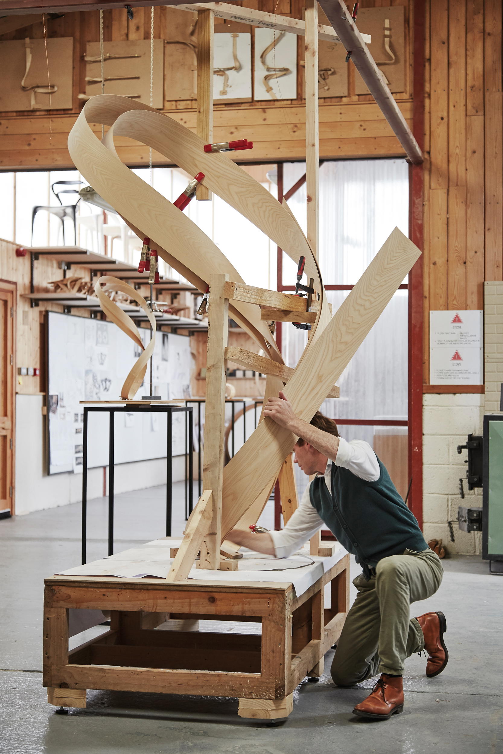 His dynamic free-form sculptures are inspired by local landscapes and rural life (Credit: Joseph Walsh Studio)