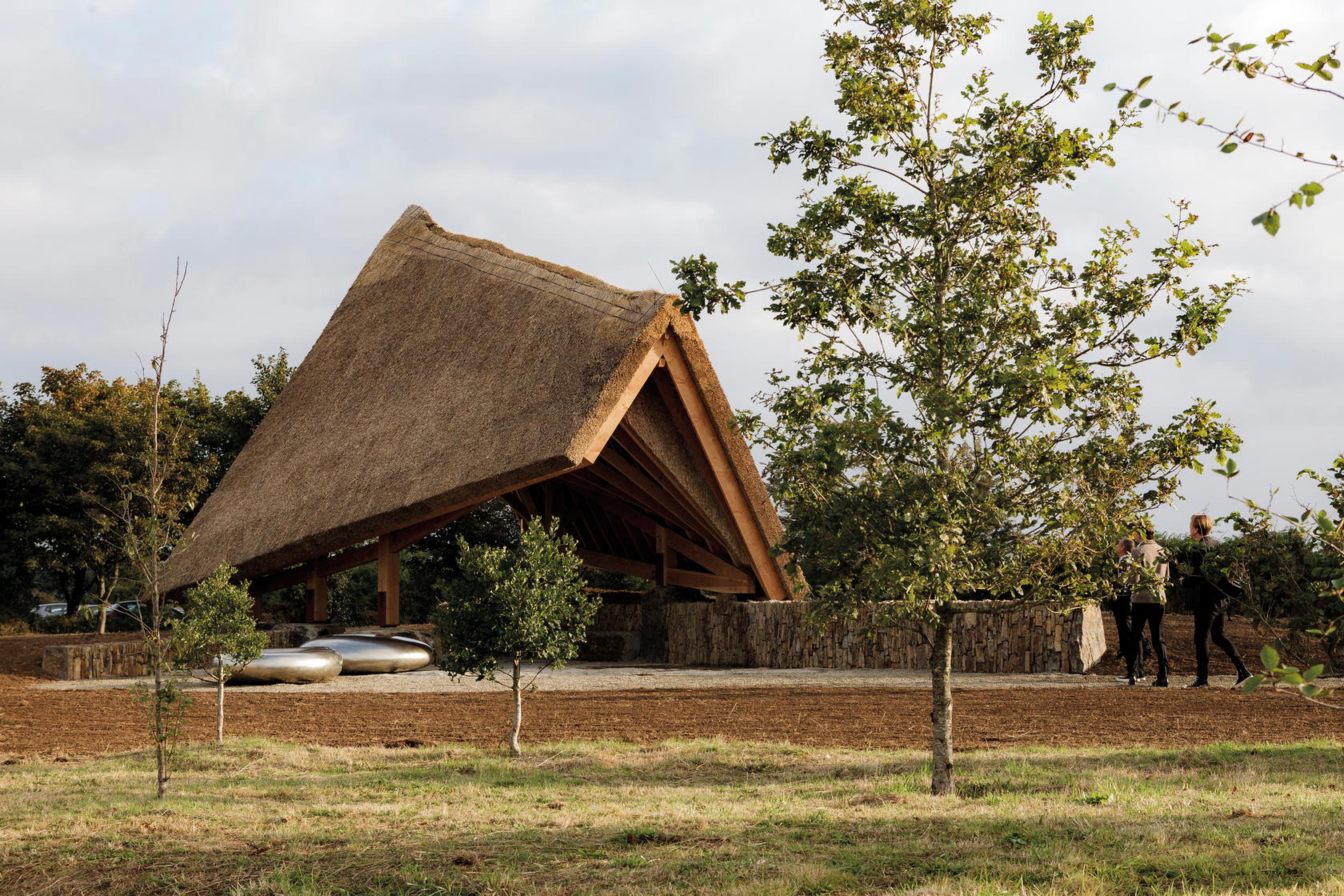 Passage House, constructed with timber and thatch, was completed in 2022 (Credit: Joseph Walsh Studio)
