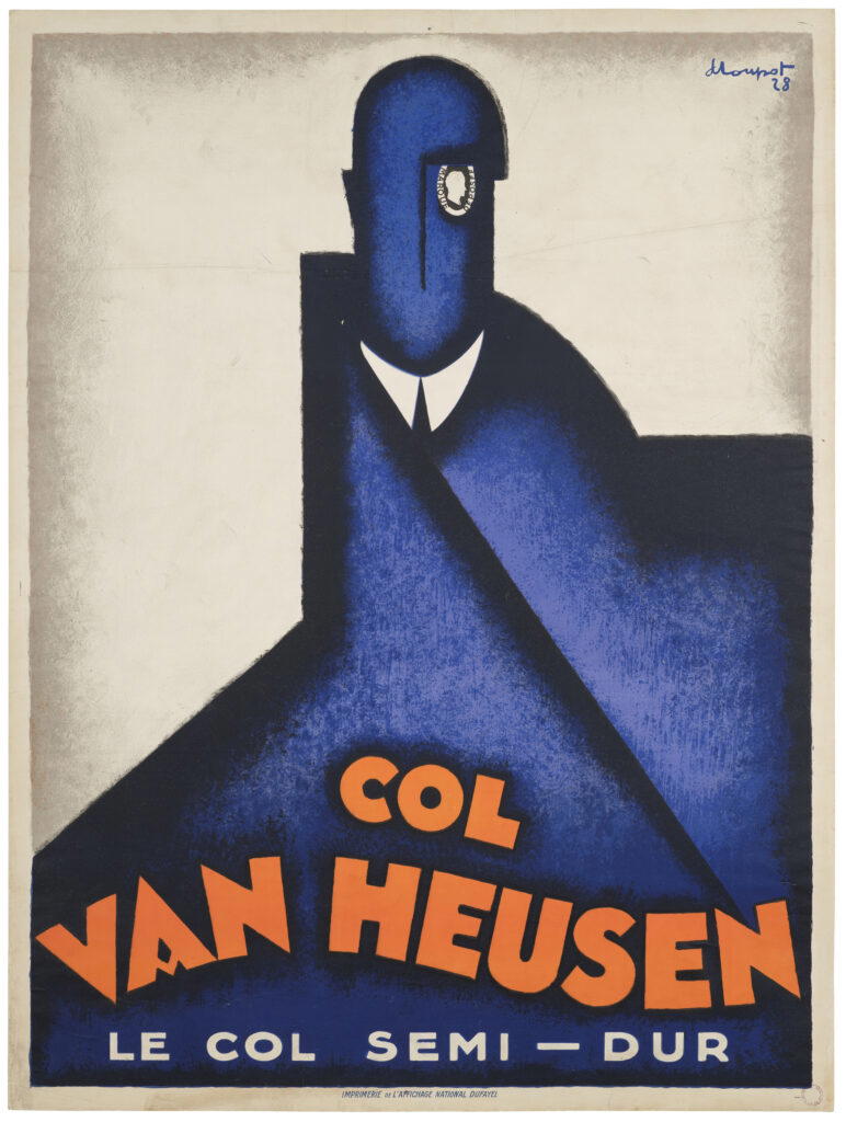 Charles Loupot (1892‑1962), printing company for national posters Dufayel (publisher). Col Van Heusen poster, The Semi-stiff Collar (1928); colour lithograph on paper (Credit: Les Arts Décoratifs/Christophe Dellière)