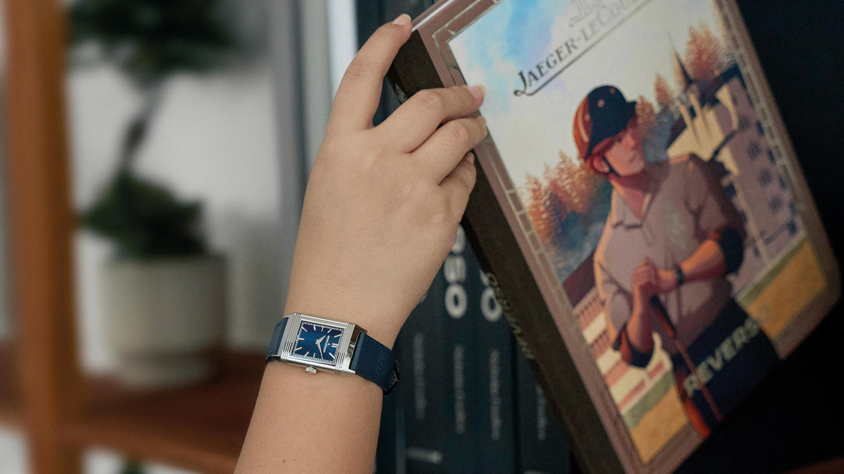 Wearing a Reverso, Lily Catan presents the brand’s essence—time, turned, and retold—for the next generation (Credit: Jaeger-LeCoultre)