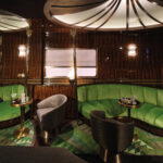 Scale model of the new Orient Express bar carriage designed by Maxime d’Angeac (2021-2025) (Credit: Les Arts Décoratifs/Christophe Dellière)