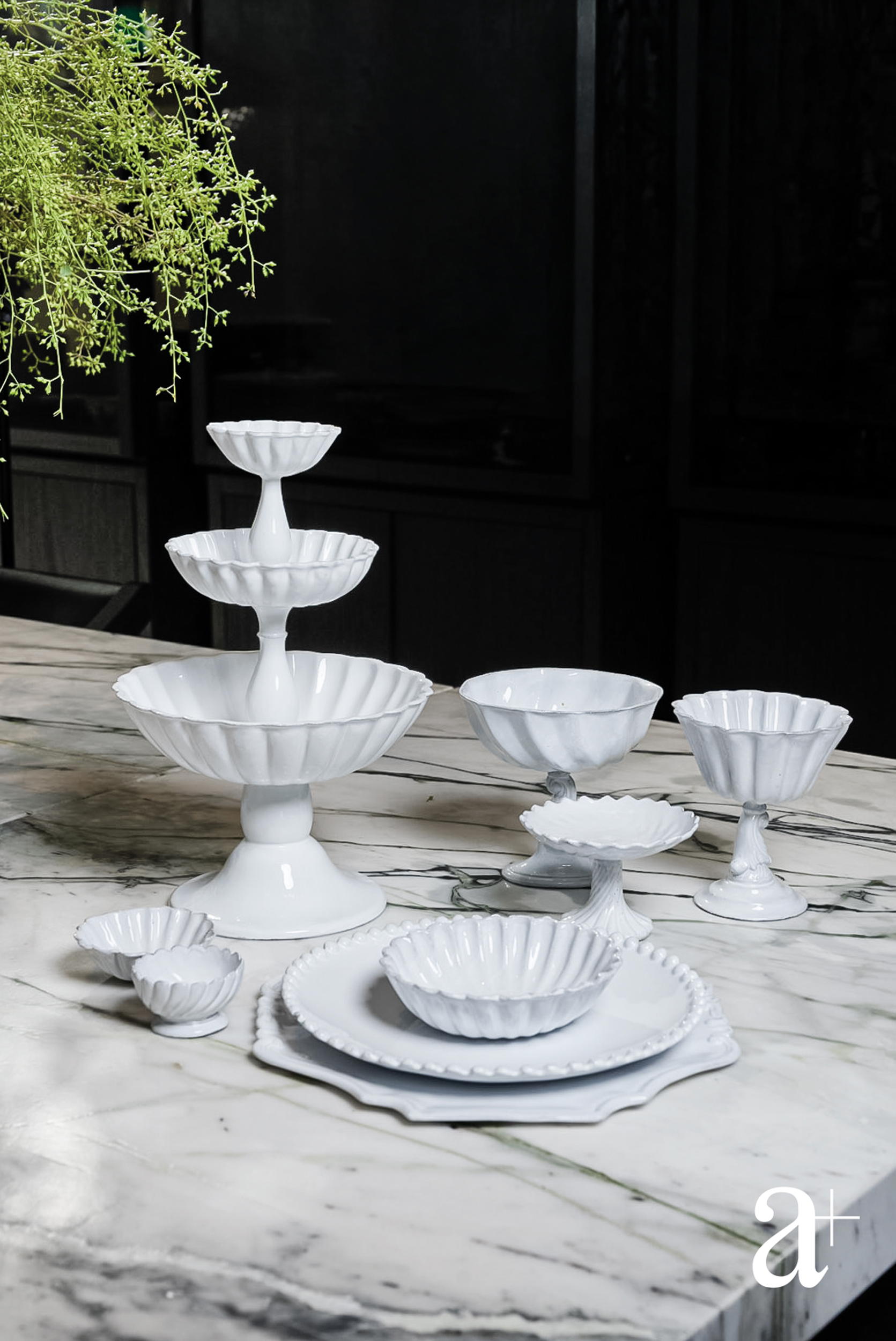 Long’s white Astier de Villatte collection (each piece has a different name), she says, is as essential as “a crisp white shirt” (Credit: Yvonne Isabelle Ling)