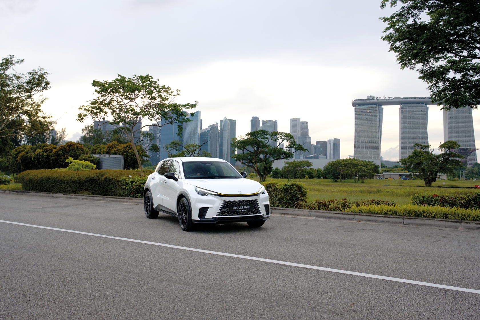 The Lexus LBX Urbanite is a limited-edition, special version of the LBX compact hybrid SUV, released in Singapore to celebrate 100 years of Borneo Motors (Credit: Borneo Motors Singapore)
