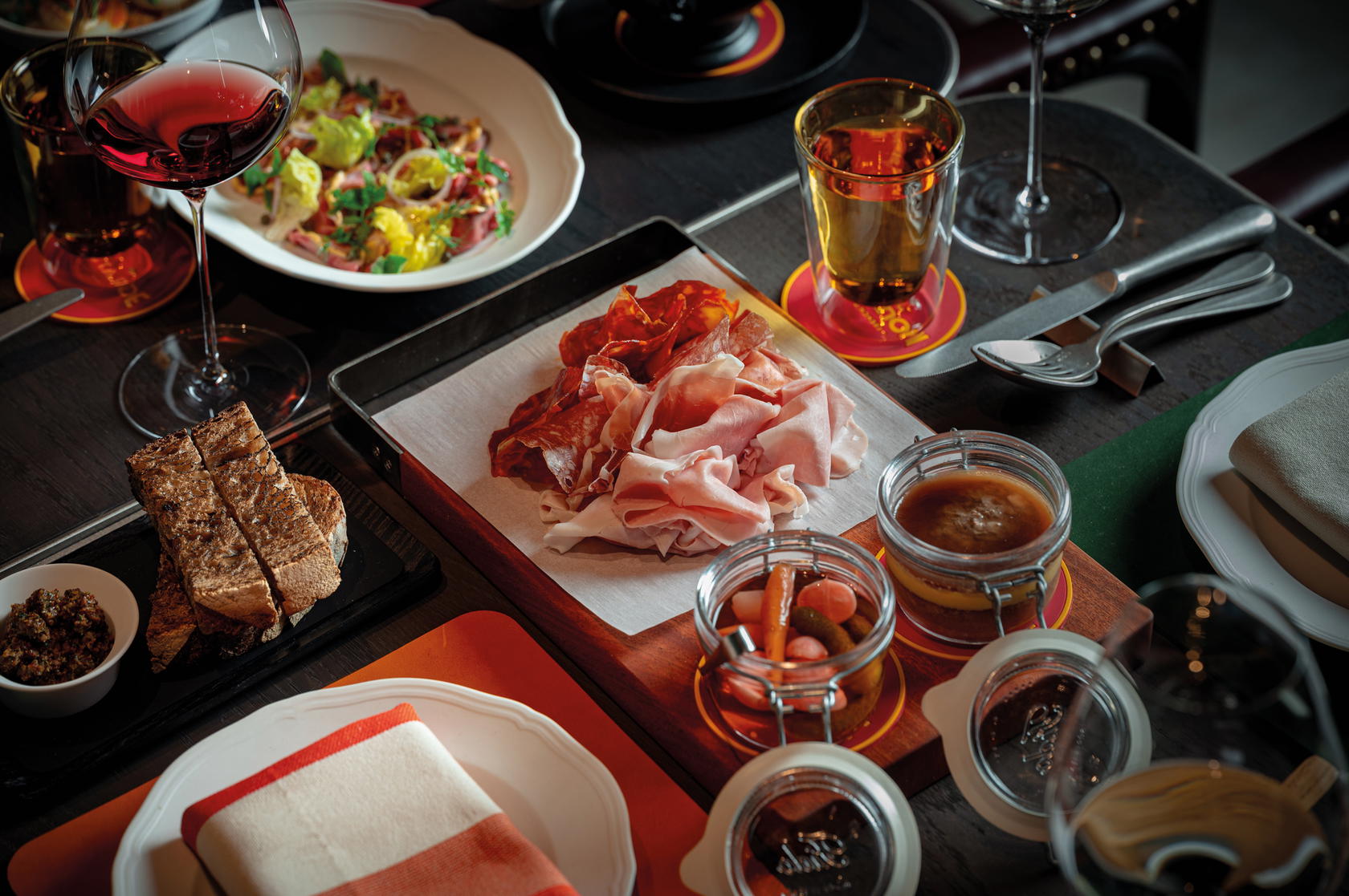 Charcuterie features rustic, artisanal cold cuts like San Daniele ham, Parisian ham, chorizo, and salchichon (Credit: Resorts World Sentosa)