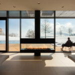 Floor-to-ceiling windows offer abundant natural light and uninterrupted views of the Alpine landscape (Credit: Lanserhof Tegernsee)