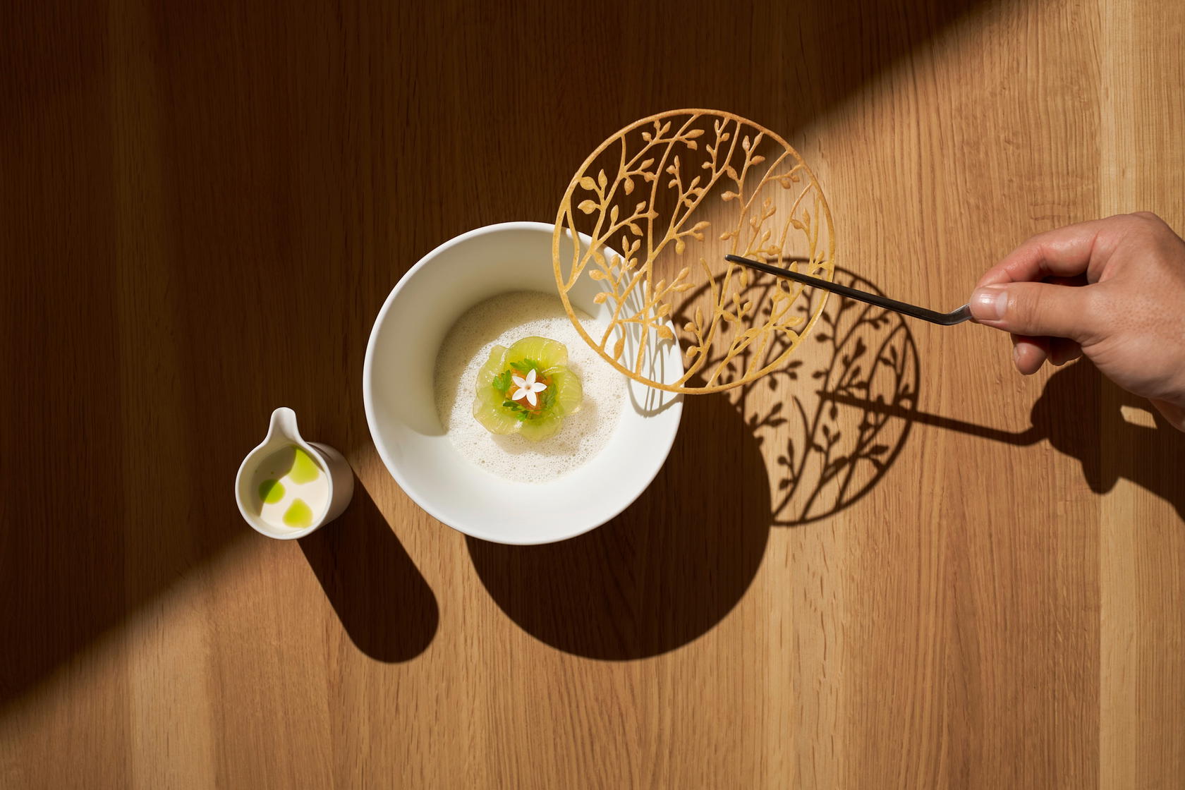 Oyasai is a steamed dumpling filled with seasonal vegetables like burdock, jicama, and yacon (Credit: Loca Niru)