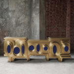 The Golden Peacock brass console is inlaid with ornamental stones (Credit: Vikram Goyal)