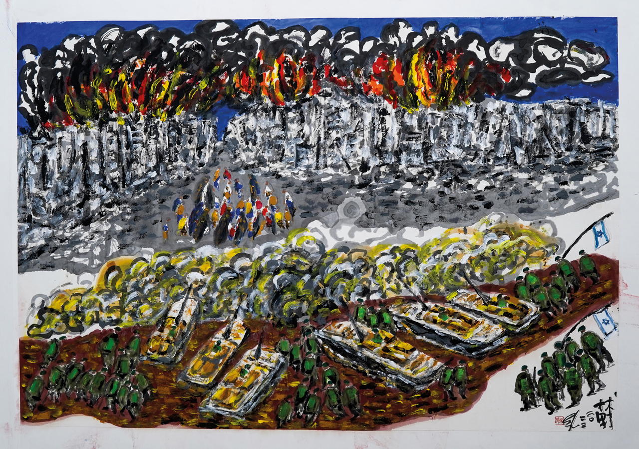 ‘Can We Leave Here Alive, Mum’, 2023 (Credit: Lim Xiang Xiong Art Gallery)