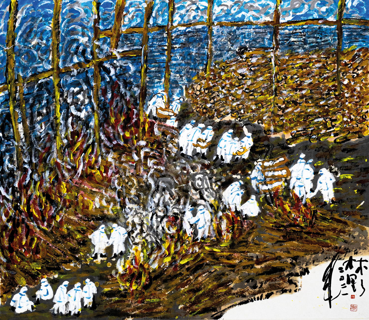 ‘Fall Of Buddhist State’, 2021 (Credit: Lim Xiang Xiong Art Gallery)