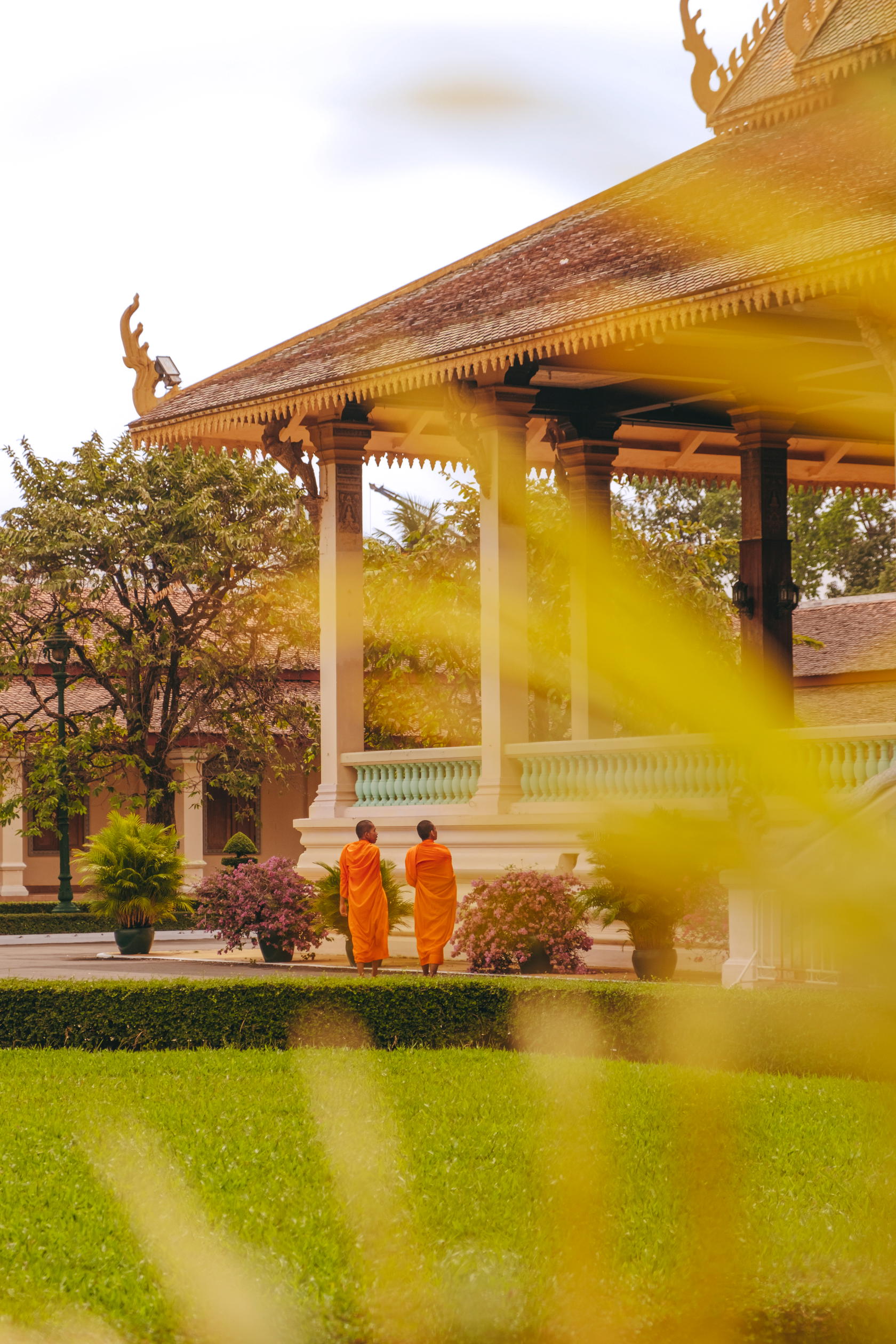 A leisurely mid-morning walk through the manicured grounds of Phnom Penh’s Royal Palace (Credit: Raffles)