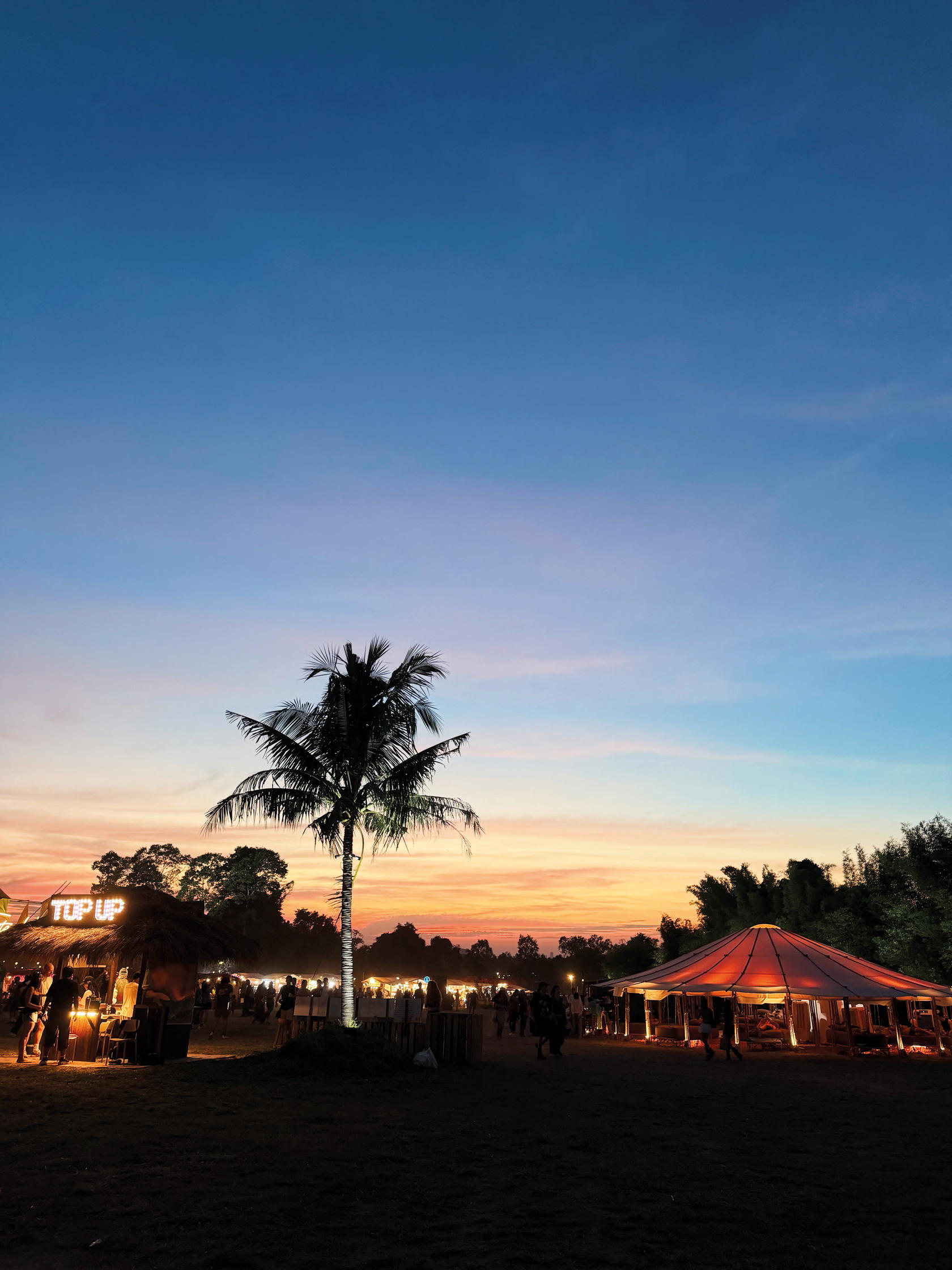 The sunset illuminated The Fields at Wonderfruit (Credit: Samantha Francis)