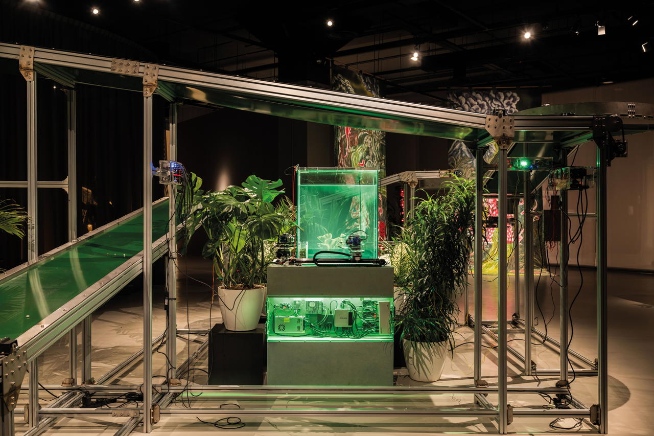 An installation view of Bagus Pandega’s ‘Gurat Lara (Scars)’, 2026 (Credit: Singapore Art Museum)