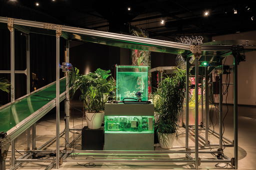 An installation view of Bagus Pandega’s ‘Gurat Lara (Scars)’, 2026 (Credit: Singapore Art Museum)