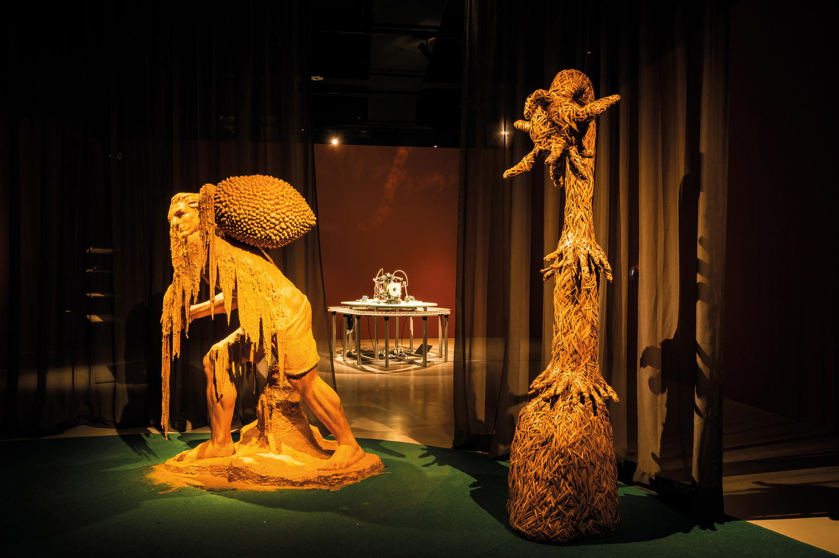 An installation view of Elia Nurvista’s ‘Bodies in Penumbra The Soft Machinery of Light’, 2026 (Credit: Singapore Art Museum)