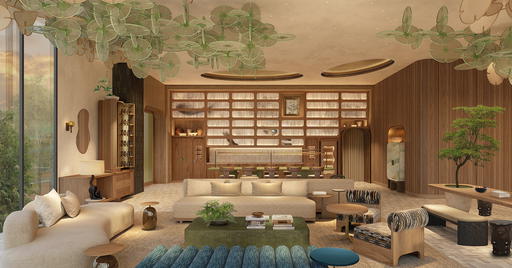 The Vilah Social Creative Space features art by Pichaya Osothcharoenpol (Credit: Kromo Bangkok)