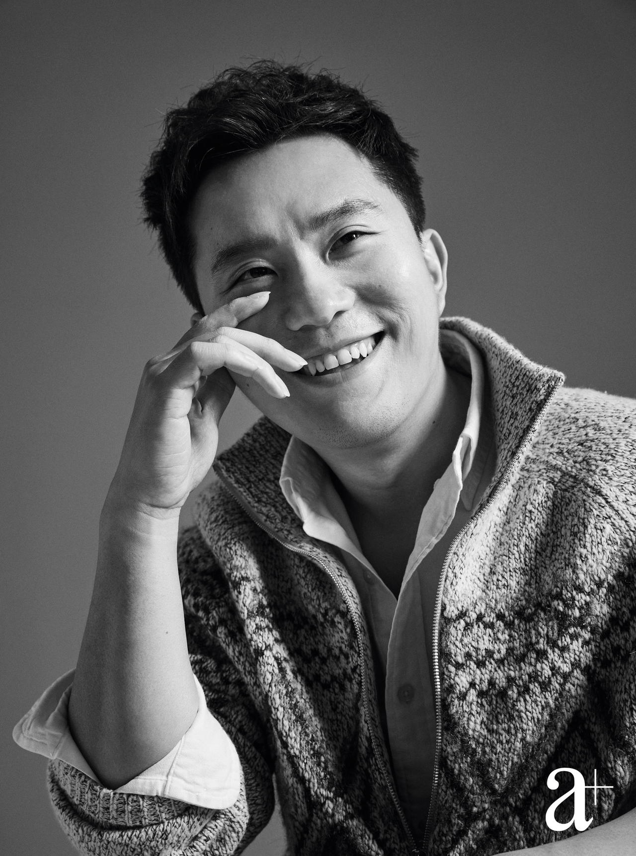 Cotton shirt and distressed jeans, both from Polo Ralph Lauren. Wool and silk sweater and suede boots, both from Brunello Cucinelli (Credit: Mun Kong. )