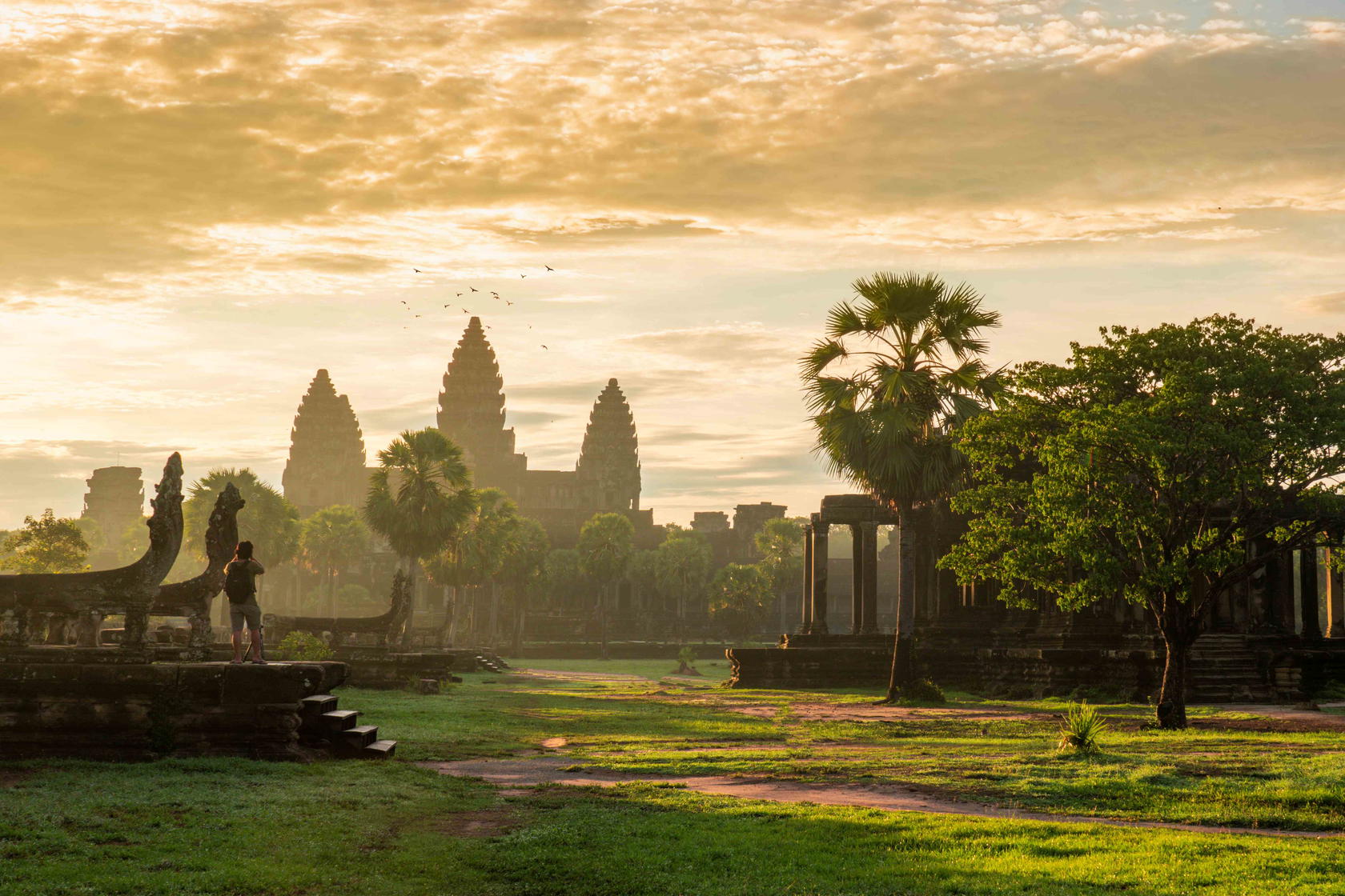 The morning mist adds drama to the already magnificent Angkor temples (Credit: Raffles)