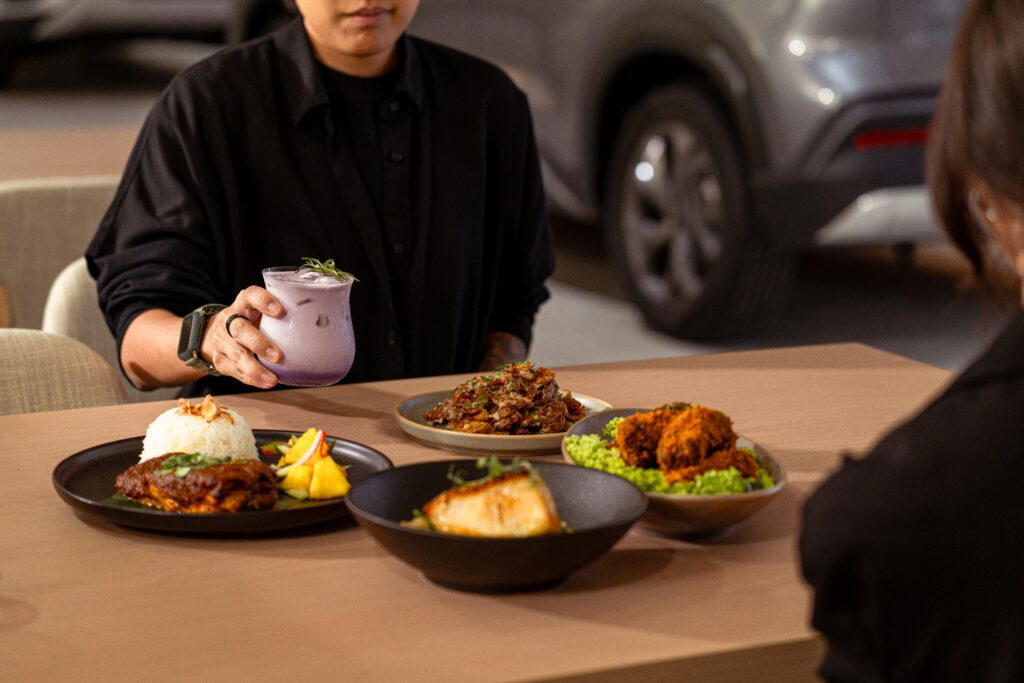 Singaporean fusion fare is served at the cafe