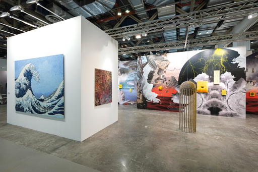 An installation view of neugerriemschneider’s booth (Credit: Art SG 2026)