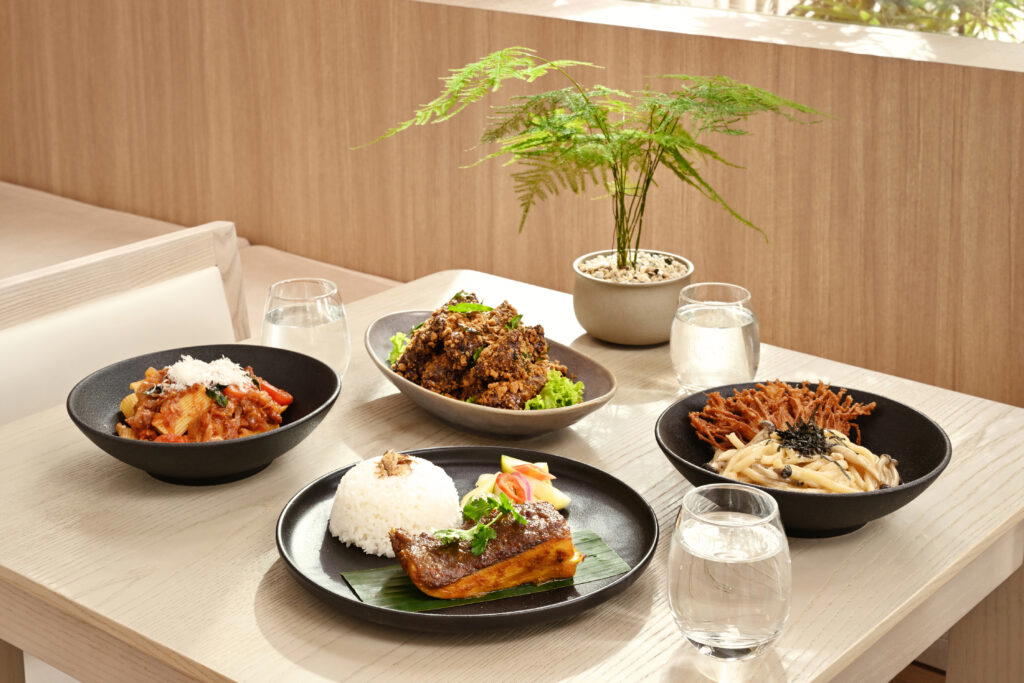 Singaporean fusion fare is served at the cafe
