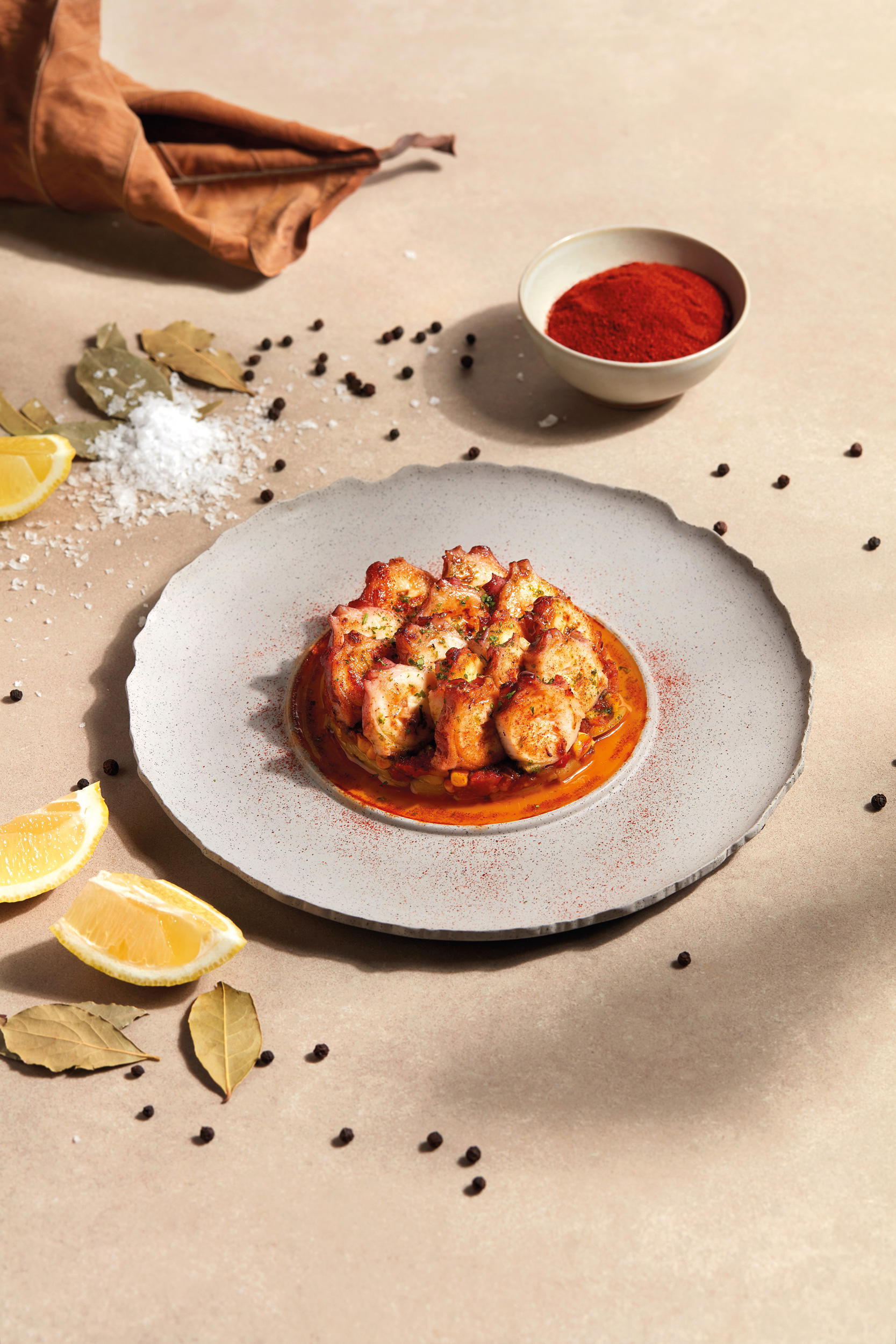 Pulpo de Galicia features octopus, an iconic Spanish delicacy (Credit: Amor)
