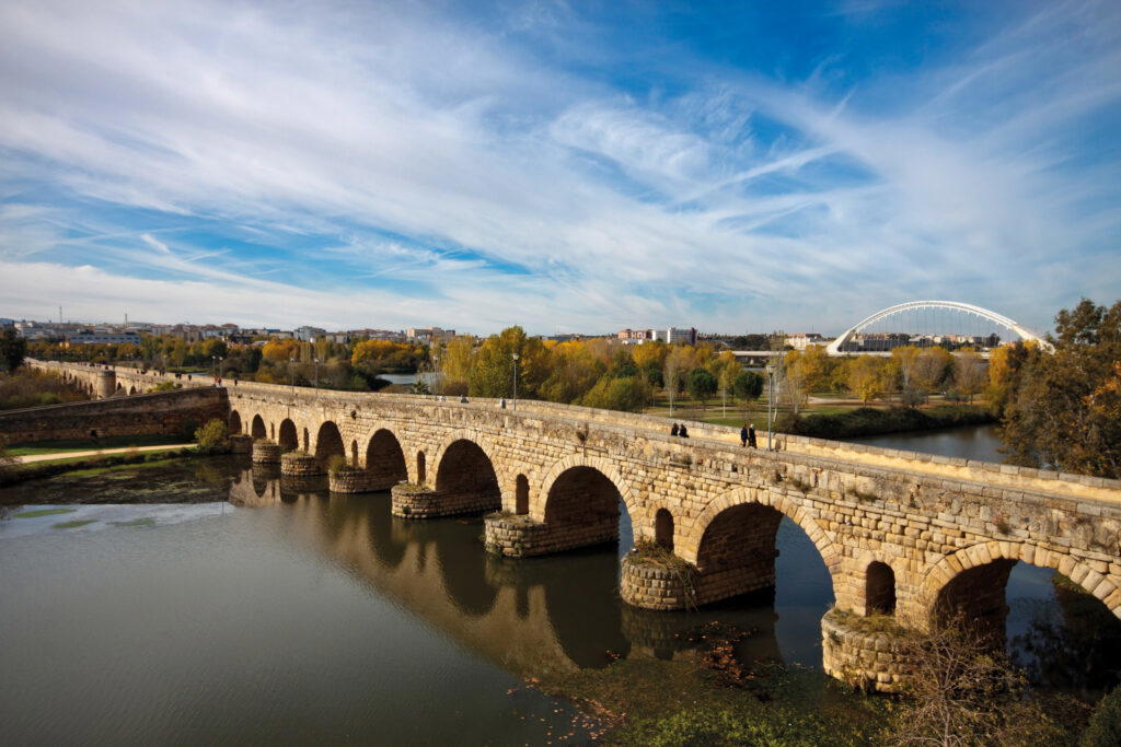 Mérida’s bridge was constructed from granite blocks and concrete in 25 BC (Credit: Extremadura Tourist Board)