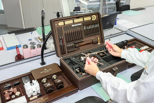 Watchmakers at Patek Philippe Service Centre use specialised tools crafted for precise tasks and even specific watch references (Credit: Patek Philippe )