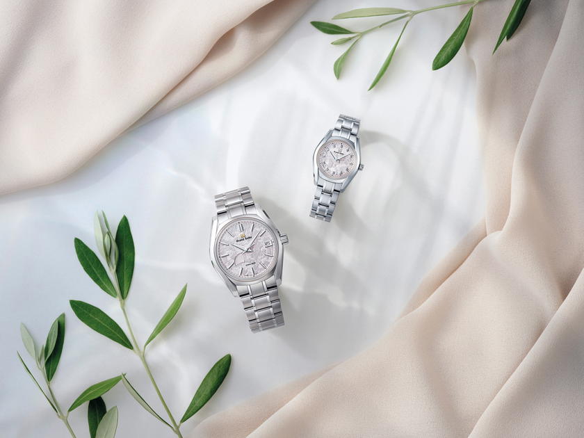 The STGF387 (above) comes in a striking, multifaceted stainless steel case, while the SBGA413 features a case and bracelet crafted from High-Intensity Titanium (Credit: Grand Seiko )