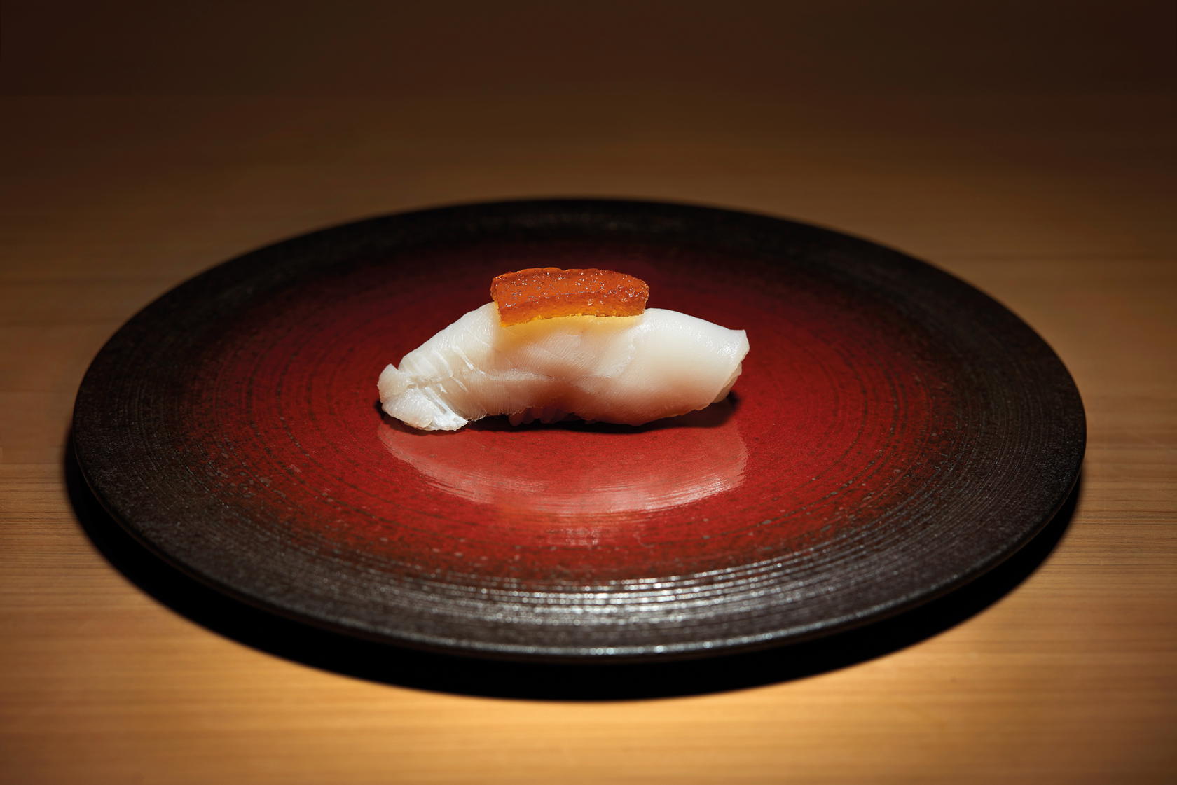 Manakatsuo (silver pomfret butterfish) is served with ponzu jelly (Credit: Shoukouwa)