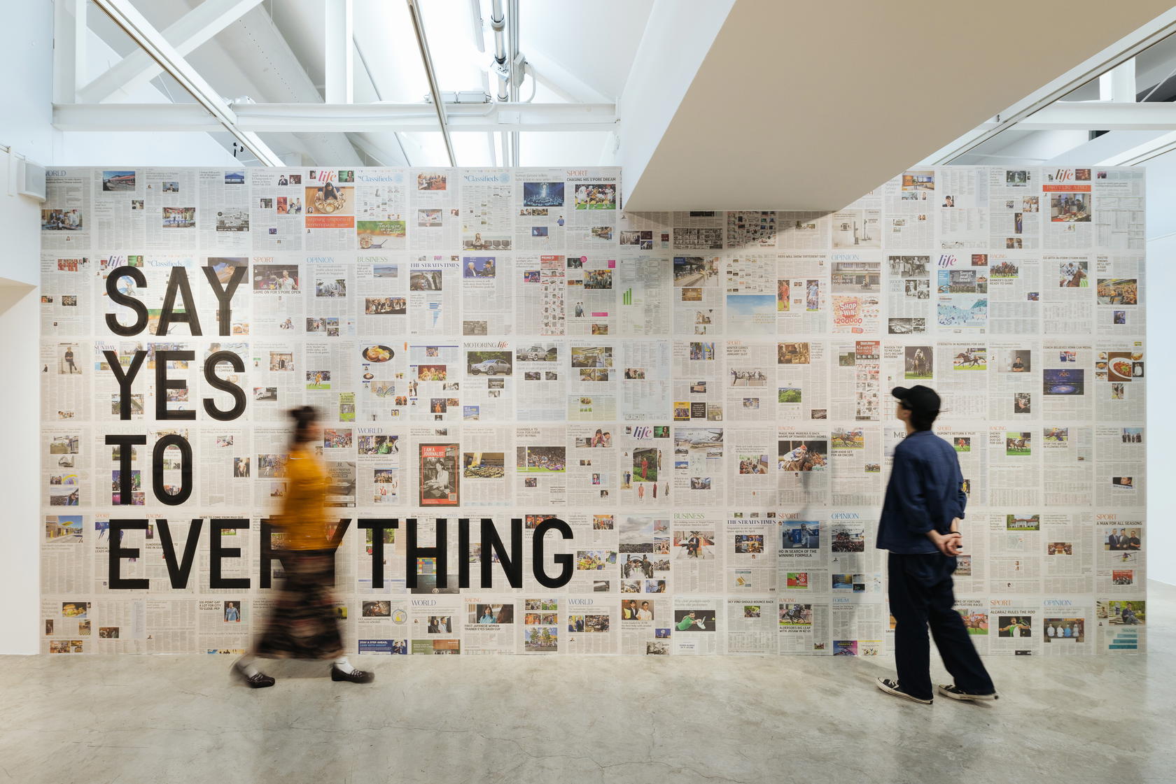 “Say Yes To Everything” is the artist’s largest solo exhibition in Singapore, and highlights recurring themes such as migration, travel and belonging (Credit: STPI)